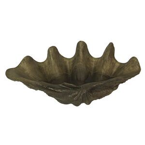 Lifelike Cast Polyresin Giant Clam Shell Decorative Bowl